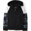 The Children’s Place boys Long Sleeve, Sherpa Lined, Zip-front Hoodie Sweatshirt(Camo)