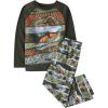 The Children’s Place boys Long Sleeve Top and Pants 2 Piece Pajama Set(Dino T-rex)