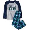 The Children’s Place boys Long Sleeve Top and Pants 2 Piece Pajama Set(Weekend Vibes)