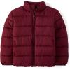 The Children’s Place boys Medium Weight Puffer Jacket, Wind, Water-resistant(Redwood)