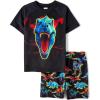 The Children’s Place boys Short Sleeve Top and Shorts,2 Piece Pajama Set(Bright Dinos)