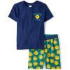 The Children’s Place boys Short Sleeve Top and Shorts,2 Piece Pajama Set(Happy Face Vibes)
