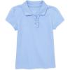 The Children’s Place girls Short Sleeve Ruffle Pique Polo(Daybreak Single)