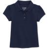 The Children’s Place girls Short Sleeve Ruffle Pique Polo(Tidal)