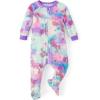 The Children’s Place unisex-baby And Toddler Fleece Zip-front One Piece Footed Pajama(Foil Unicorn)