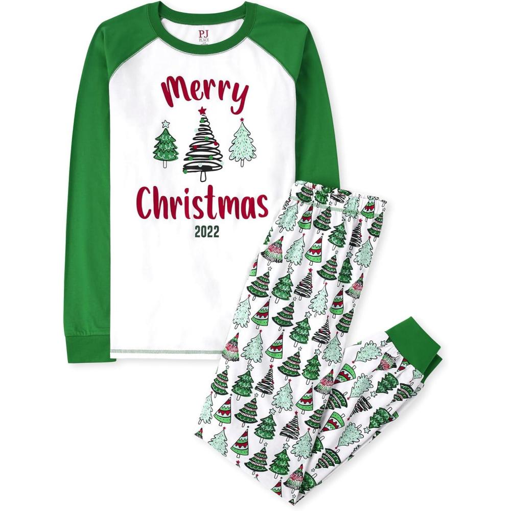 imageThe Childrens Place unisexbaby Holiday Pajamas CottonMerry Xmas 22
