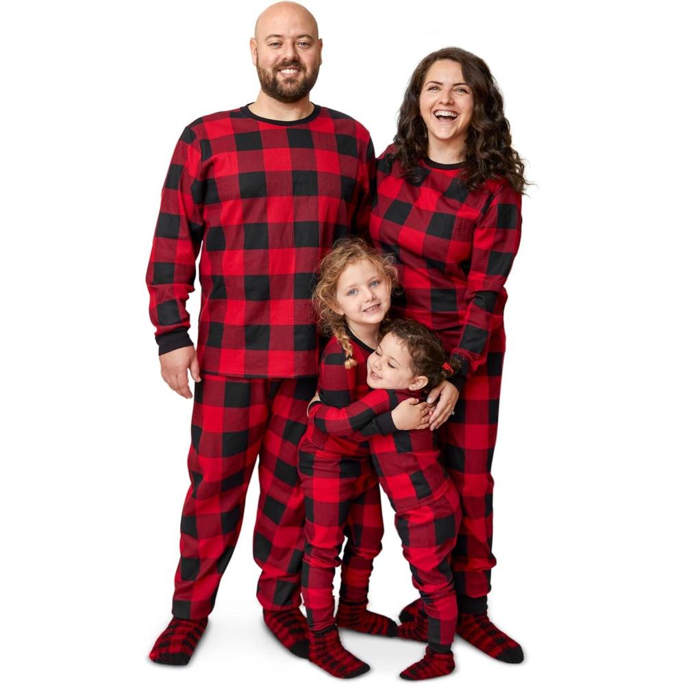 imageThe Childrens Place unisexbaby Holiday Pajamas CottonRedBlack Check