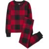 The Children’s Place unisex-baby Holiday Pajamas, Cotton(Red/Black Check)