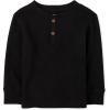 The Children’s Place Baby-Boys and Toddler Boys Long Sleeve Thermal Henley Top(Black)