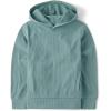 The Children’s Place boys Active Long Sleeve Sueded Rib Hoodie(Norway Spruce Ribbed)