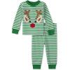 The Children’s Place unisex-baby Holiday Pajamas, Cotton(Rudolph Christmas Stripe)