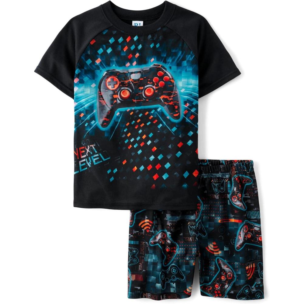 imageThe Childrens Place boys Short Sleeve Top and Shorts 2 Piece Pajama SetNext Level Gamer