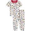 The Children’s Place Baby Boys’ Snug Fit 100% Cotton Short Sleeve Top and Pants 2 Piece Pajama Set(Cute Letters)