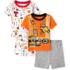 The Children’s Place Baby-Boys and Toddler Snug Fit 100% Cotton Short Sleeve Top and Shorts 2-Piece Pajama Set(Construction Costume)