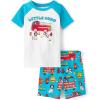 The Children’s Place baby-boys And Newborn Snug Fit 100% Cotton Short Sleeve Top and Shorts 2 Piece Pajama Set(Firetruck)