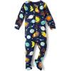 The Children’s Place baby-boys And Toddler Long Sleeve 100% Cotton Zip-front One Piece Footed Pajama(Solar System)