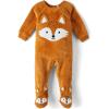 The Children’s Place baby-girls And Toddler Fleece Long Sleeve Zip Front One Piece Footed Pajamas,sleep & Play(Maple Fox)