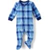 The Children’s Place baby-girls And Toddler Fleece Long Sleeve Zip Front One Piece Footed Pajamas,sleep & Play(Plaid Tradewind)