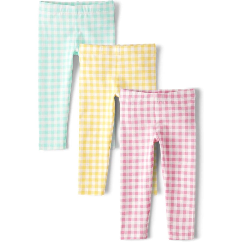 imageThe Childrens Place BabyGirls and Toddler Leggings 3PackPrinted Gingham 3pack