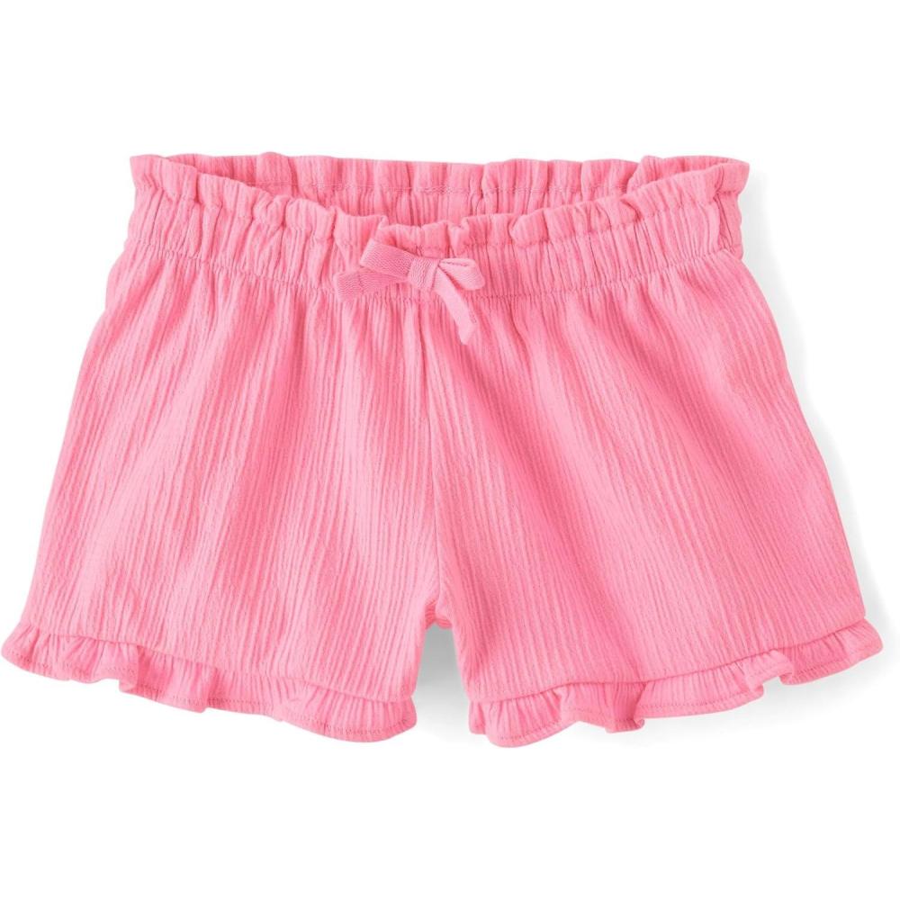 imageThe Childrens Place BabyGirls and Toddler Paperbag Waist ShortsBright Pink