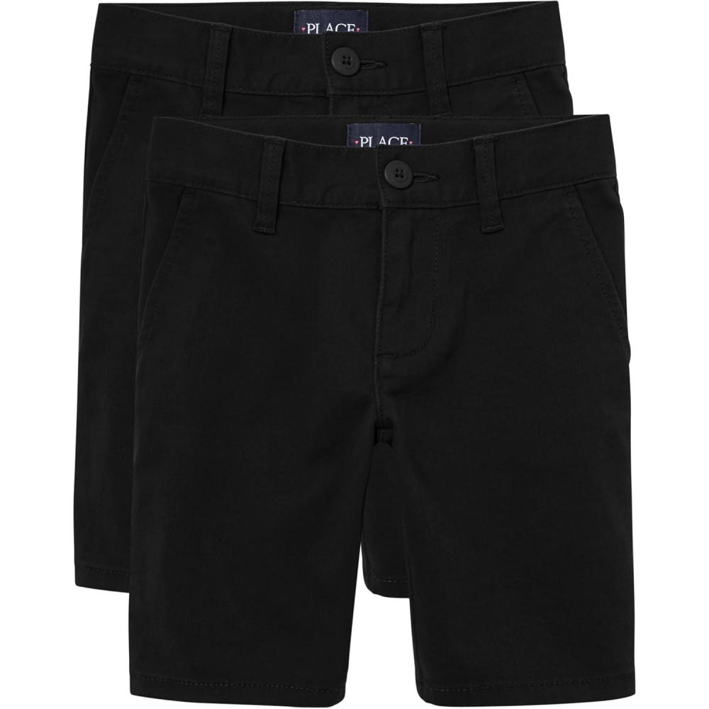 imageThe ChildrenS Place Girls Chino ShortsBlack 2 Pack