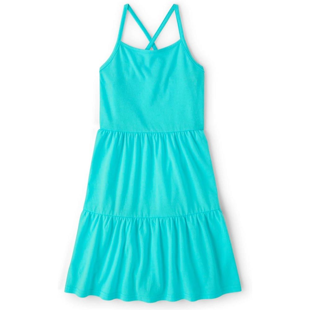 imageThe Childrens Place BabyGirls Sleeveless Strappy Back Summer DressesCasual DressBlue Radiance