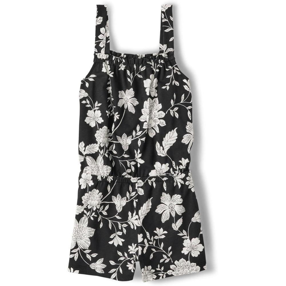 imageThe Childrens Place Girls Sleeveless Summer RomperBlack Tropical