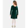 The Children’s Place Girls Printed Skater Dress, Long Sleeve(Green Velour)