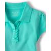 The Children’s Place Girls’ Short Sleeve Ruffle Pique Polo, 3 Pack(Seafrost/Aurora Pink/Purple)