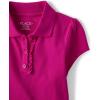 The Children’s Place Girls’ Short Sleeve Ruffle Pique Polo, 3 Pack(Seafrost/Aurora Pink/Purple)