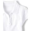 The Children’s Place Girls’ Short Sleeve Ruffle Pique Polo, 3 Pack(Spruceshad/Daybreak/White)