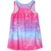 The Children’s Place Girls’ Sleeveless Tank Top And Shorts 2 Piece Pajama Set(Ombre Unicorn)