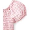 The Children’s Place girls Floral Smocked Babydoll Dress(Pink Gingham)