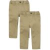The Children’S Place Girls Chino Shorts(Flax 2-pack)