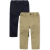 The Children’S Place Girls Chino Shorts(New Navy/Flax 2-pack)