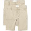 The Children’S Place Girls Chino Shorts(Sandy 2-pack)