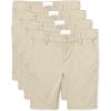 The Children’S Place Girls Chino Shorts(Sandy 4 Pack)