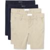 The Children’S Place Girls Chino Shorts(Sandy/Tidal 4 Pack)