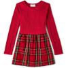 The Children’s Place Girls Printed Skater Dress, Long Sleeve(Classic Red Plaid)