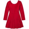 The Children’s Place Girls Printed Skater Dress, Long Sleeve(Velour Red 2-pack)