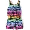 The Children’s Place girls Casual Sleeveless Shorts Romper(Black Multicolor)