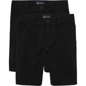 The Children’S Place Girls Chino Shorts(Black 2 Pack)