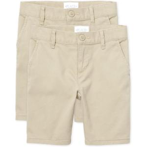 The Children’S Place Girls Chino Shorts(Sandy 2-pack)