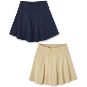 The Children’S Place Girls Ponte Knit Pull On Skort(Sandy/Tidal 2-pack)