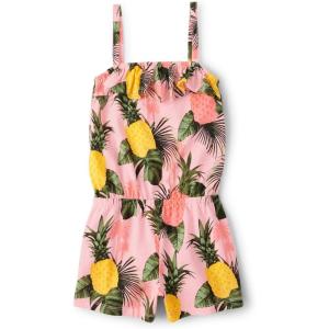 The Children’s Place Girls’ Sleeveless Summer Romper(Pink Sea Salt)