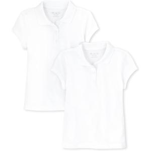 The Children’s Place boys Short Sleeve Soft Jersey Knit Polo,multipacks(White 2-pack)