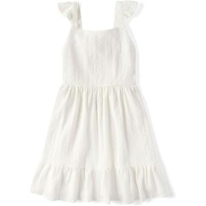 The Children’s Place,Short Sleeve Fashion Skater Dress,Pink Glow(Simply White)