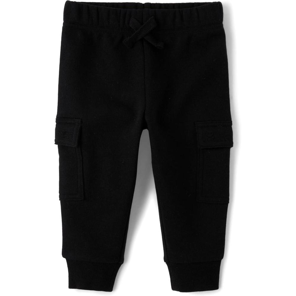 imageThe Childrens Place Baby Boy and Toddler Fleece Jogger PantsBlack Cargo