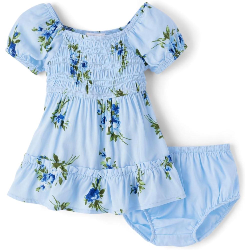 imageThe Childrens Place BabyGirls and Newborn Casual Short Sleeve Dress with Diaper CoverBreeze