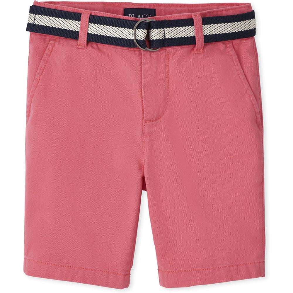 imageThe Childrens Place Boys Belted Chino ShortsAstilbe Pink